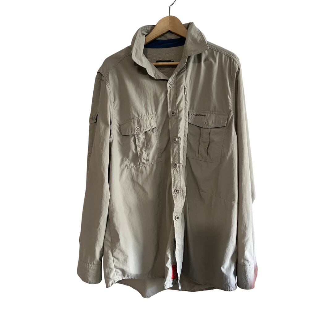 Craghoppers insect shield long sleeve beige size L